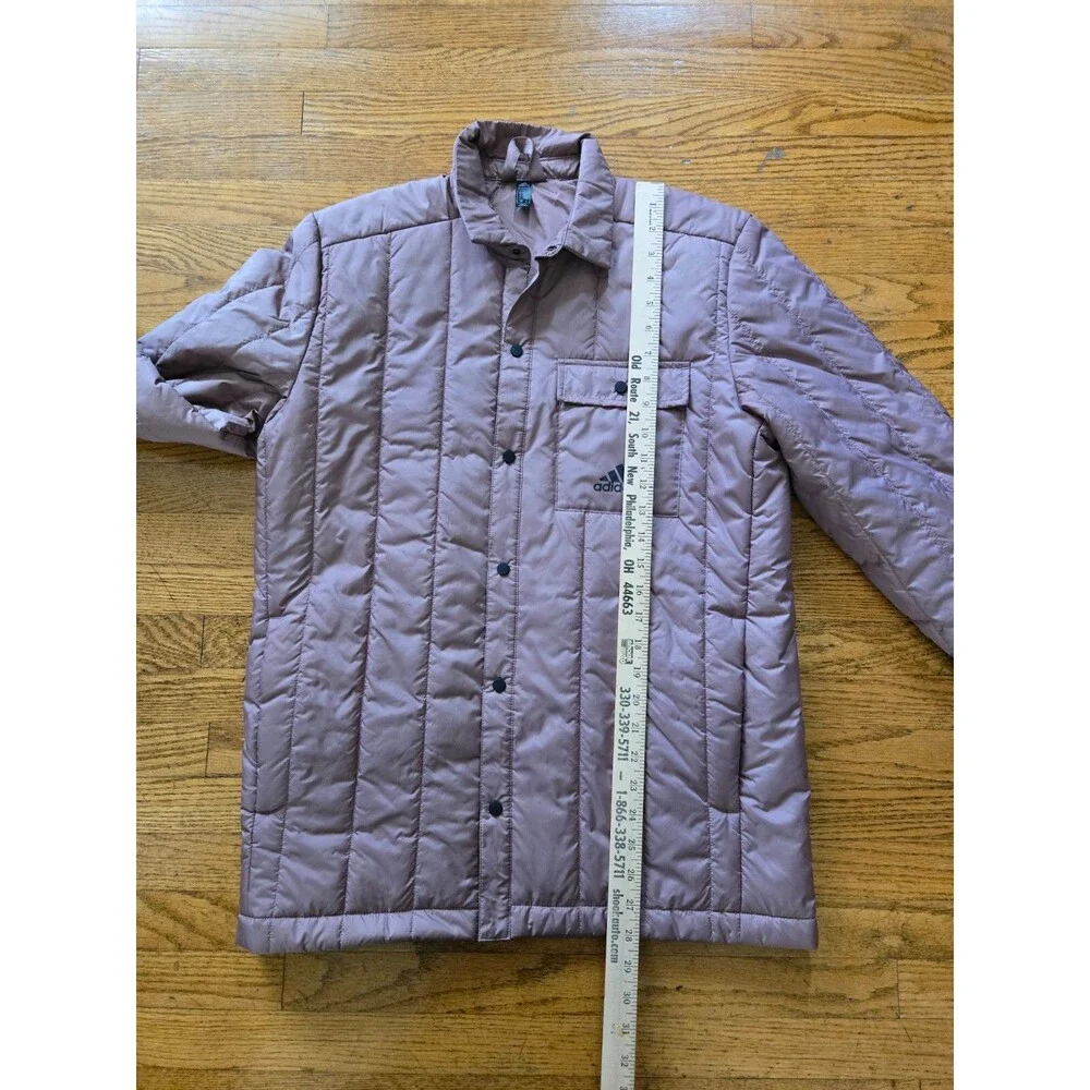 Adidas HG8701 Itavic 3-Stripes Lite Shirt Jacket Mauve Size Small